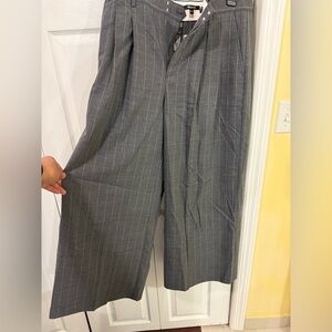 Madewell Gray Dress Pants with Pinstripe Pattern